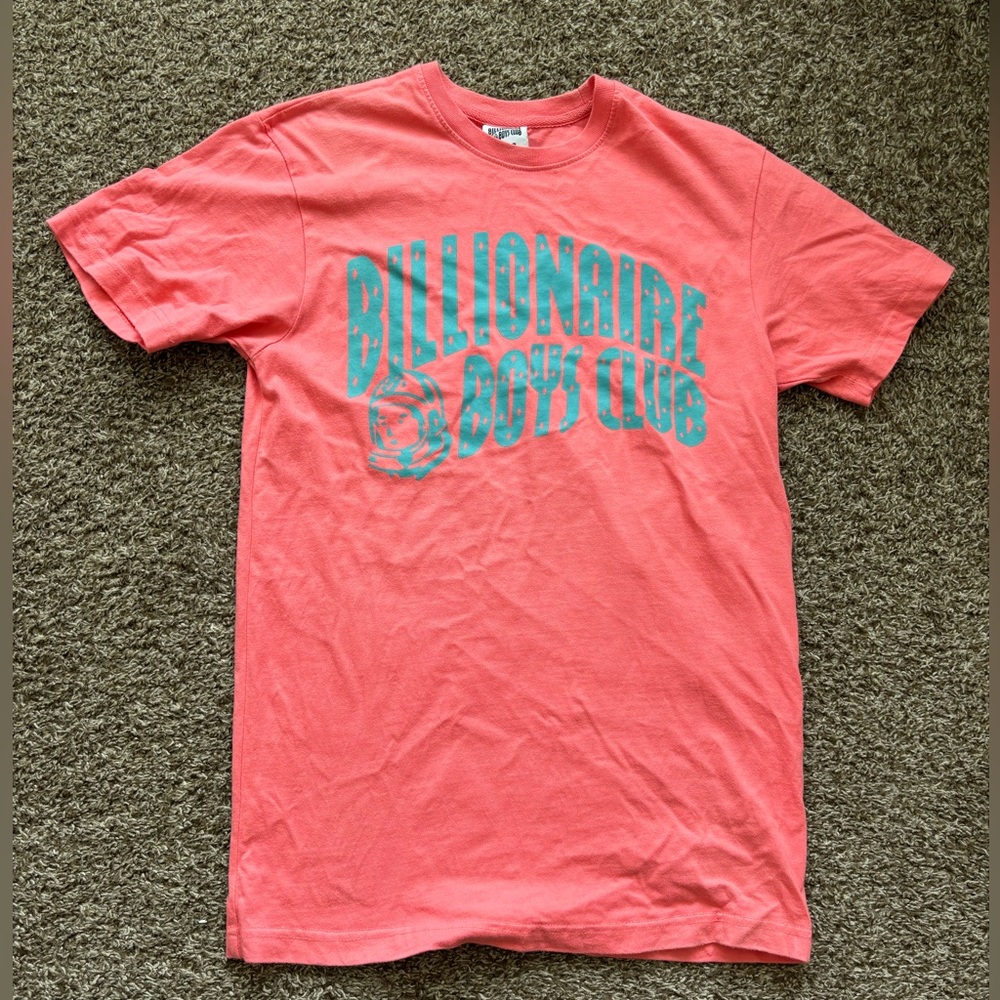 Billionaire Boys Club Arch Logo T Shirt in Peach Pink- Size Small